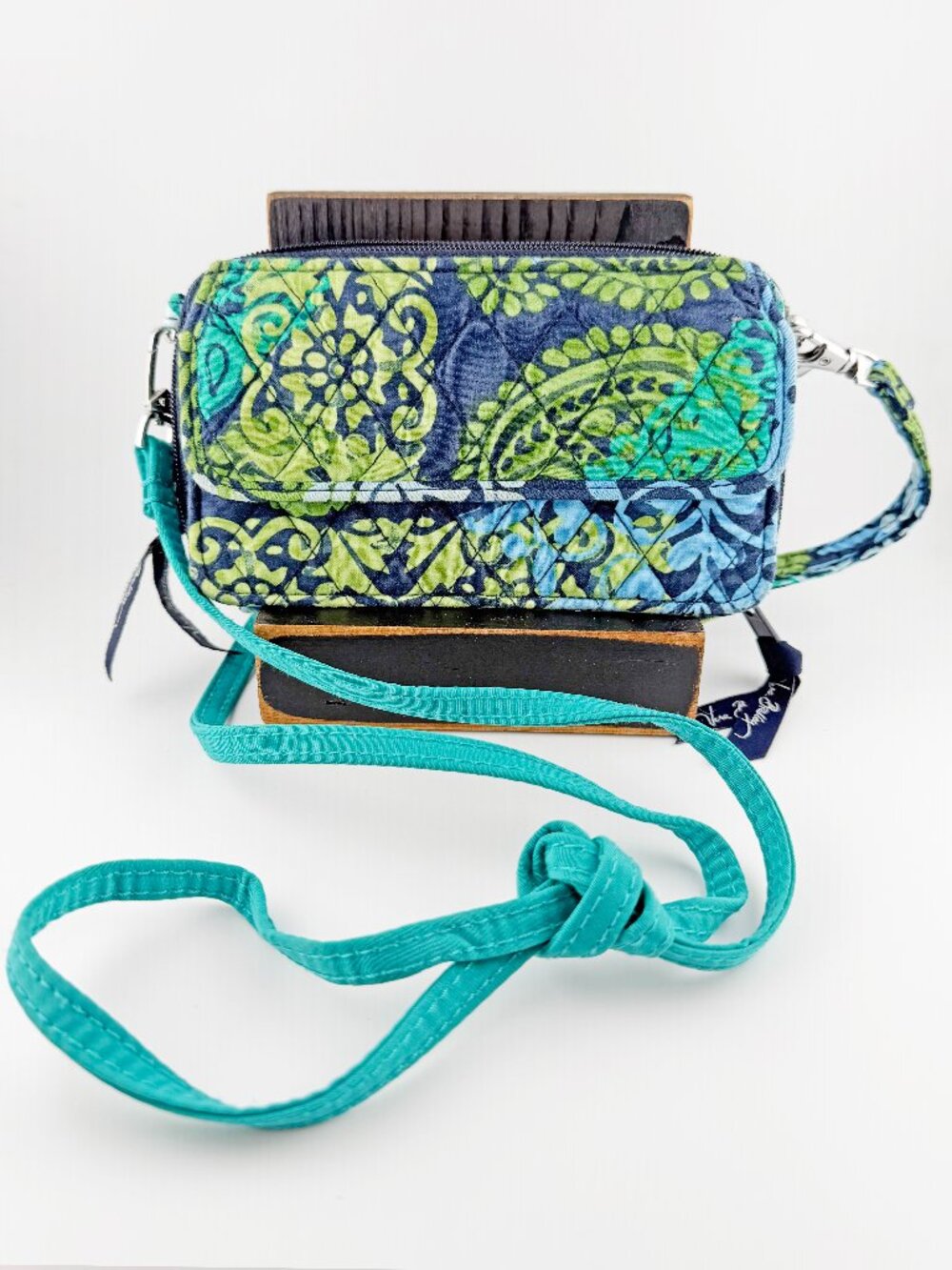 Vera Bradley Caribbean Sea RFID All-In-One Crossbody Wallet Bag